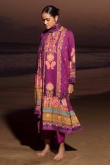 3 Piece Digital Printed Cotail Linen Unstitched Suit CV-32006
