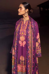 3 Piece Digital Printed Cotail Linen Unstitched Suit CV-32006