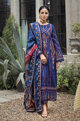 3 Piece Embroidered Dobby Jacquard Unstitched Suit with Digital Printed Twill Shawl AP-32009