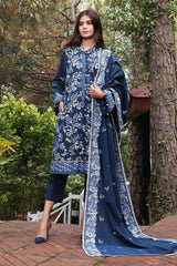 3 Piece Embroidered Yarn Dyed Unstitched Suit YD-32007