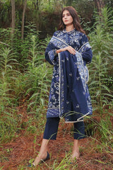 3 Piece Embroidered Yarn Dyed Unstitched Suit YD-32007