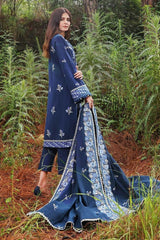 3 Piece Embroidered Yarn Dyed Unstitched Suit YD-32007