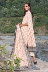 3 Piece Printed Karandi Unstitched Suit AY-32008