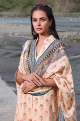 3 Piece Printed Karandi Unstitched Suit AY-32008