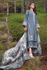 3 Piece Embroidered Khaddar Unstitched Suit with Digital Printed Jacquard Dupatta MJ-32067