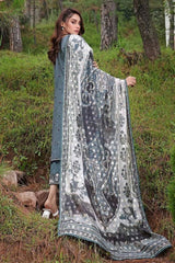 3 Piece Embroidered Khaddar Unstitched Suit with Digital Printed Jacquard Dupatta MJ-32067