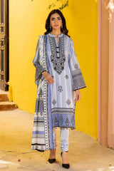 3 Piece Embroidered Lawn Unstitched Printed Suit CL-32157
