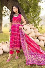 3 Piece Chunri Lawn Unstitched Gold Printed Suit CL-32140 A
