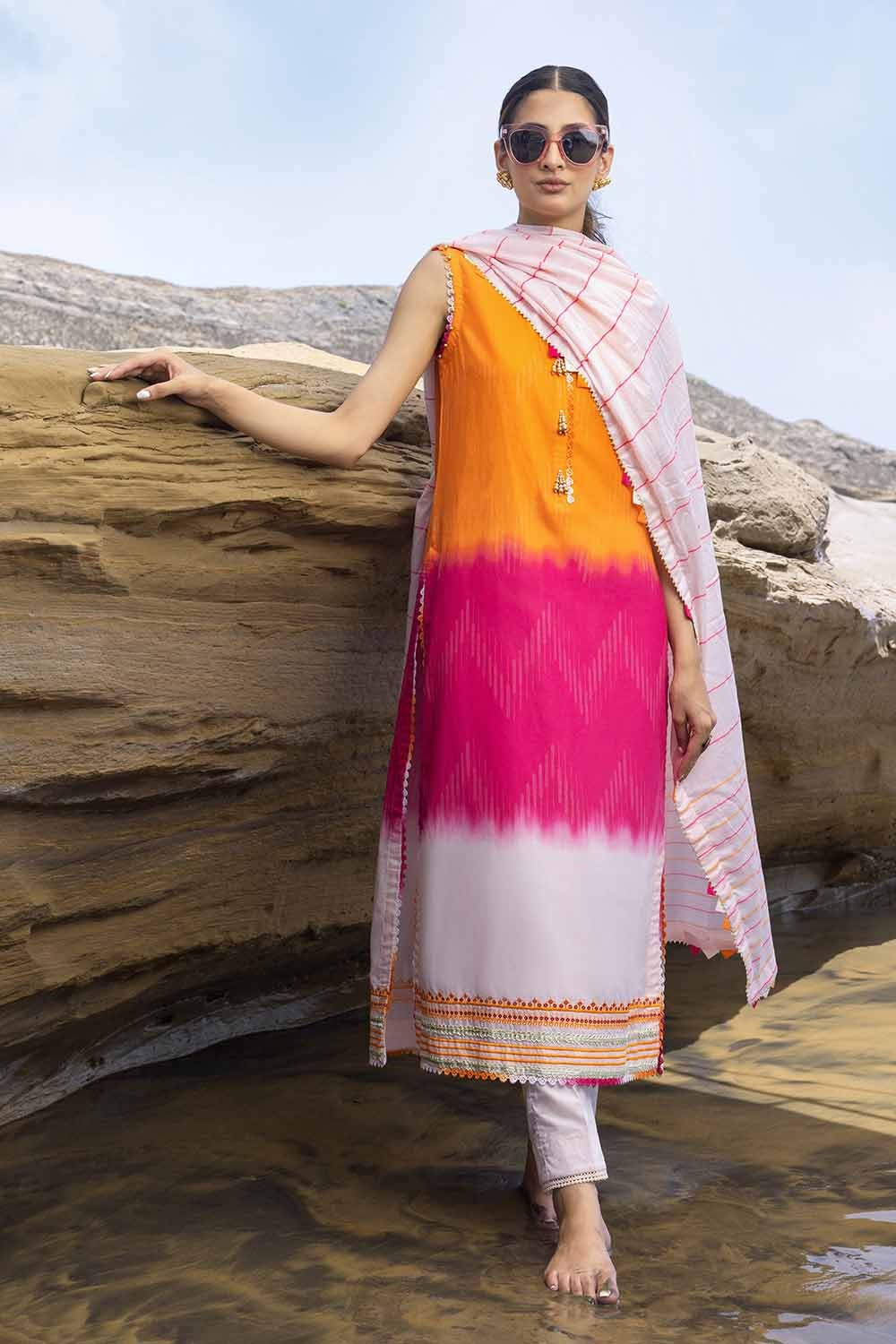 3 Piece Embroidered Jacquard Unstitched Suit MJ-32070