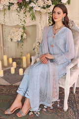 3 Piece Embriodered Chiffon Unstitched Suit LE-32003
