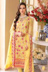 3 Piece Embriodered Chiffon Unstitched Suit LE-32010