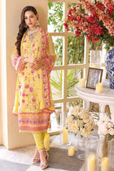 3 Piece Embriodered Chiffon Unstitched Suit LE-32010