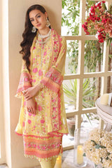 3 Piece Embriodered Chiffon Unstitched Suit LE-32010