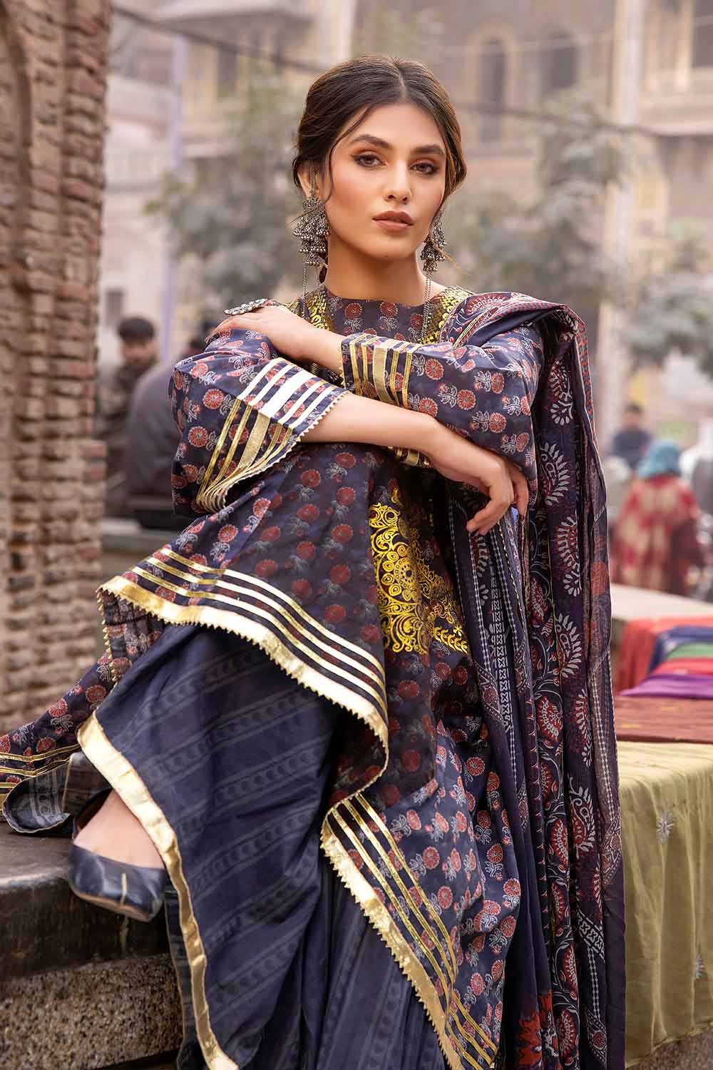 3 Piece Lawn Unstitched Foil Printed Suit CL-32445 B