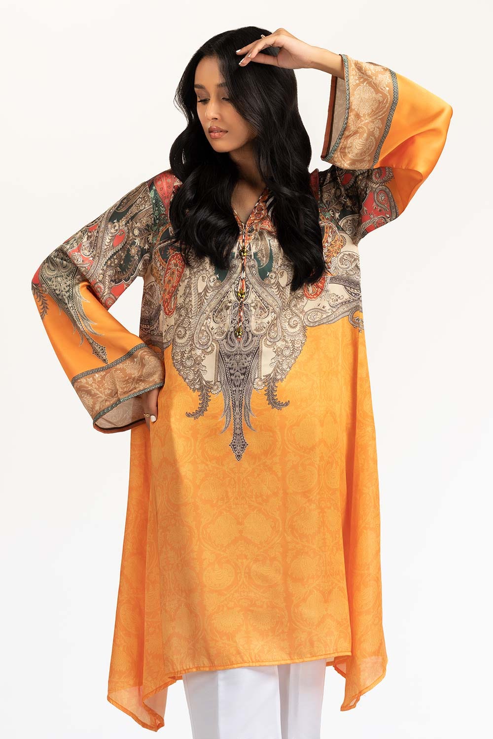 Shamoz Silk Embellished Shirt GLM-23-34