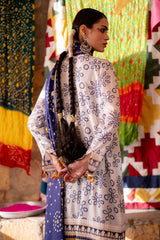 3 Piece Unstitched Gold Lacquer Printed Lawn Suit CL-52411 B