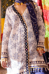 3 Piece Unstitched Gold Lacquer Printed Lawn Suit CL-52411 B
