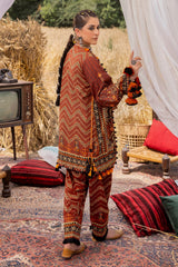 2 Piece Unstitched Gold Printed Lawn Suit TL-52144