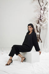 Herringbone Embellished Co-Ord Set IPST-44110