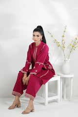 Khaddar Embroidered Co-Ord Set IPST-44143