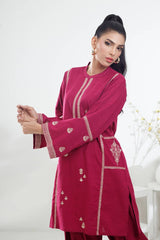 Khaddar Embroidered Co-Ord Set IPST-44143