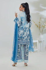 3 Piece Printed Cross Slub Suit IPSTD-44115