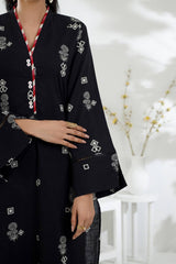 3 Piece Cross Slub Printed Suit IPSTD-44116