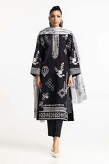 3 Piece Khaddar Embroidered Suit IUSTKSD-297
