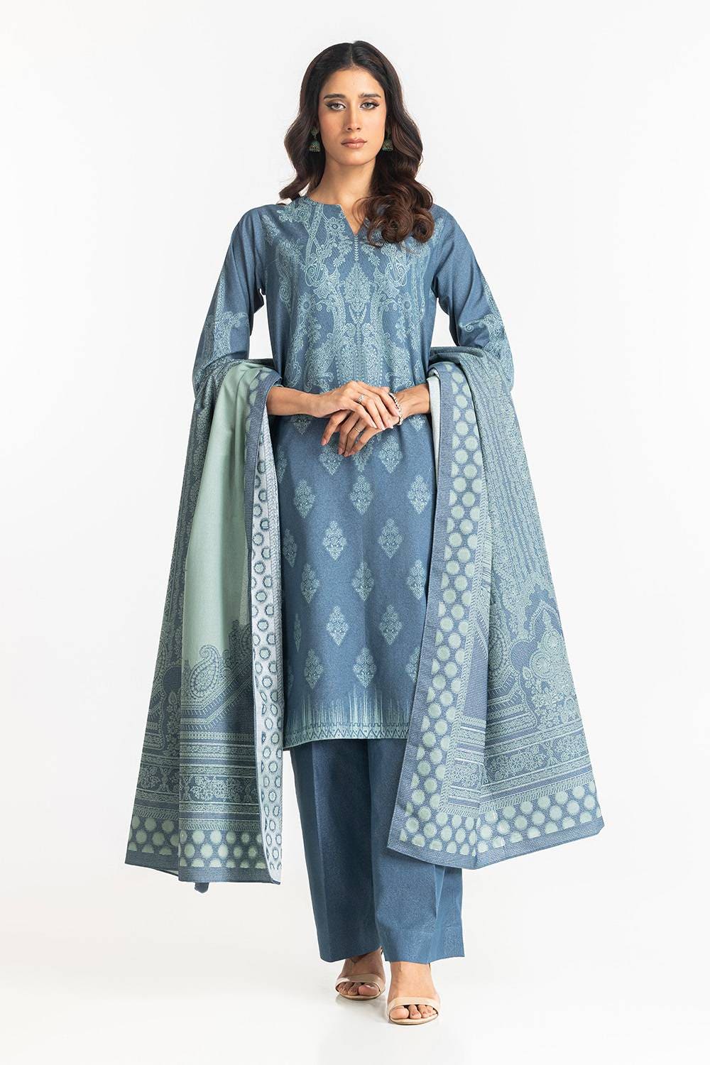 3 Piece Jacquard Suit IUSTKSD-325