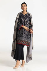 3 Piece Printed Dhanak Suit IUSTKSD-332