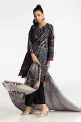 3 Piece Printed Dhanak Suit IUSTKSD-332