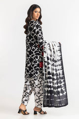 3 Piece Khaddar Printed With Embroidered Suit IUSTKSD-333