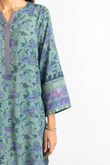 3 Piece Linen Printed Suit IUSTKSD-336