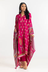 3 Piece Printed Linen Suit IUSTKSD-337