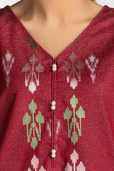 3 Piece Dyed Embroidered Jacquard Suit IUSTKSD-339