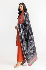 3 Piece Printed Khaddar Suit IUSTKSD-347