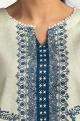 3 Piece Corduroy Printed Suit IUSTKSD-362