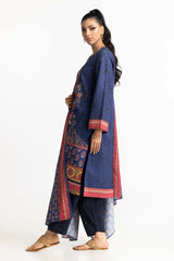 3 Piece Khaddar Printed With Embroidered Suit IUSTKSD-377