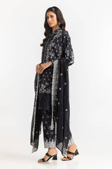 3 Piece Khaddar Printed With Embroidered Suit IUSTKSD-383
