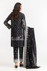 3 Piece Khaddar Printed With Embroidered Suit IUSTKSD-383