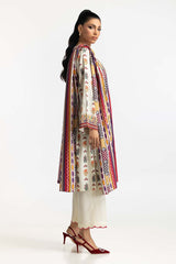 3 Piece Cotail Printed Suit IUSTKSD-393