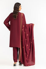 3 Piece Karandi Embroidered Suit IUSTKSD-433