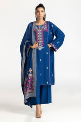 3 Piece Karandi Embroidered Suit IUSTKSD-441
