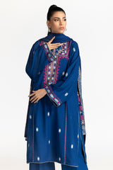 3 Piece Karandi Embroidered Suit IUSTKSD-441