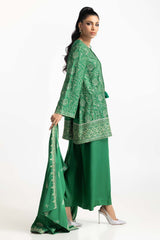 3 Piece Cotail Embroidered Suit IUSTKSD-449