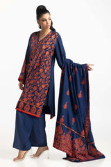 3 Piece Acrylic Embroidered Suit IUSTKSD-471
