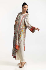 3 Piece Cotail Printed Suit IUSTKSD-472