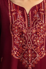 3 Piece Acrylic Embroidered Suit IUSTKSD-494