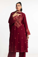3 Piece Acrylic Embroidered Suit IUSTKSD-494
