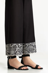 Black Lawn Embroidered Trouser IUSTTR-42003